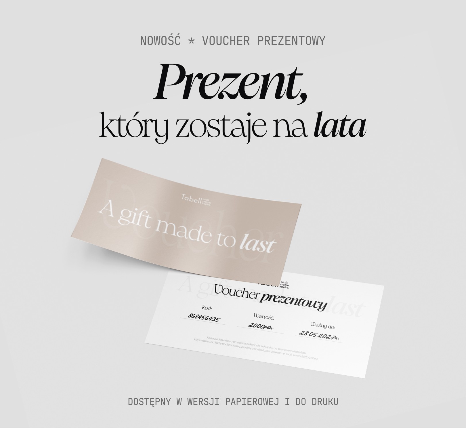 Voucher prezentowy Tabell