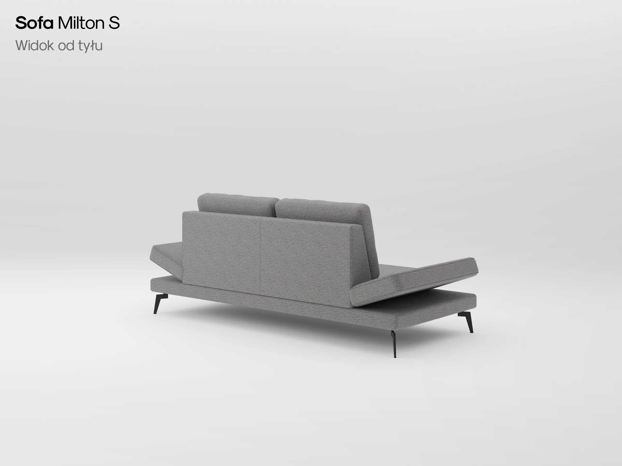 Sofa modułowa Milton, Sofa Milton S, widok od tyłu