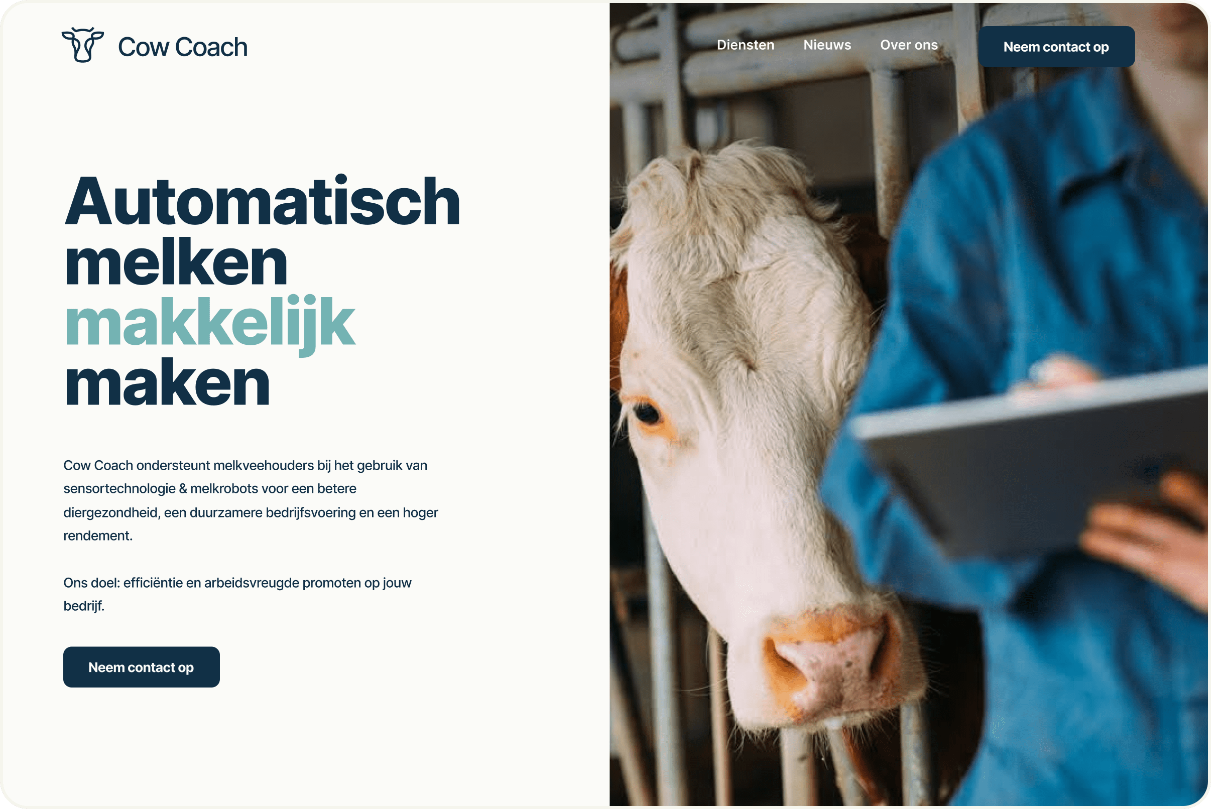 Website voor coachingplatform Cow Coach