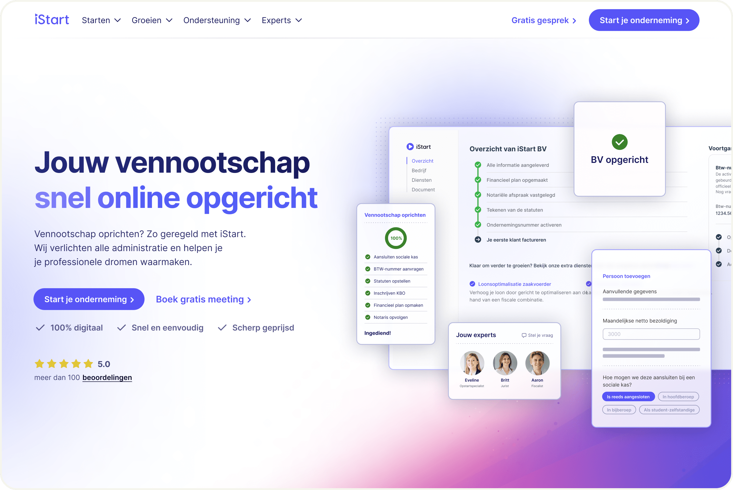 Website voor softwarebedrijf iStart