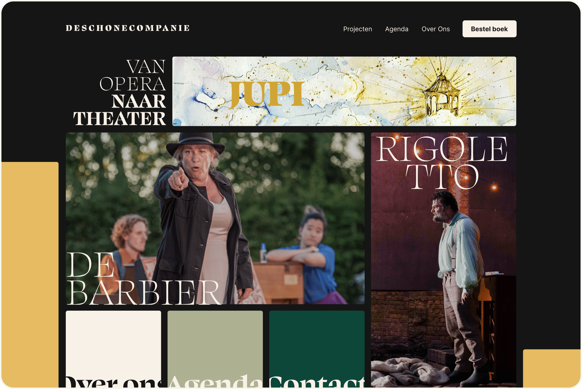 Huisstijl en website voor theatergezelschap Deschonecompanie