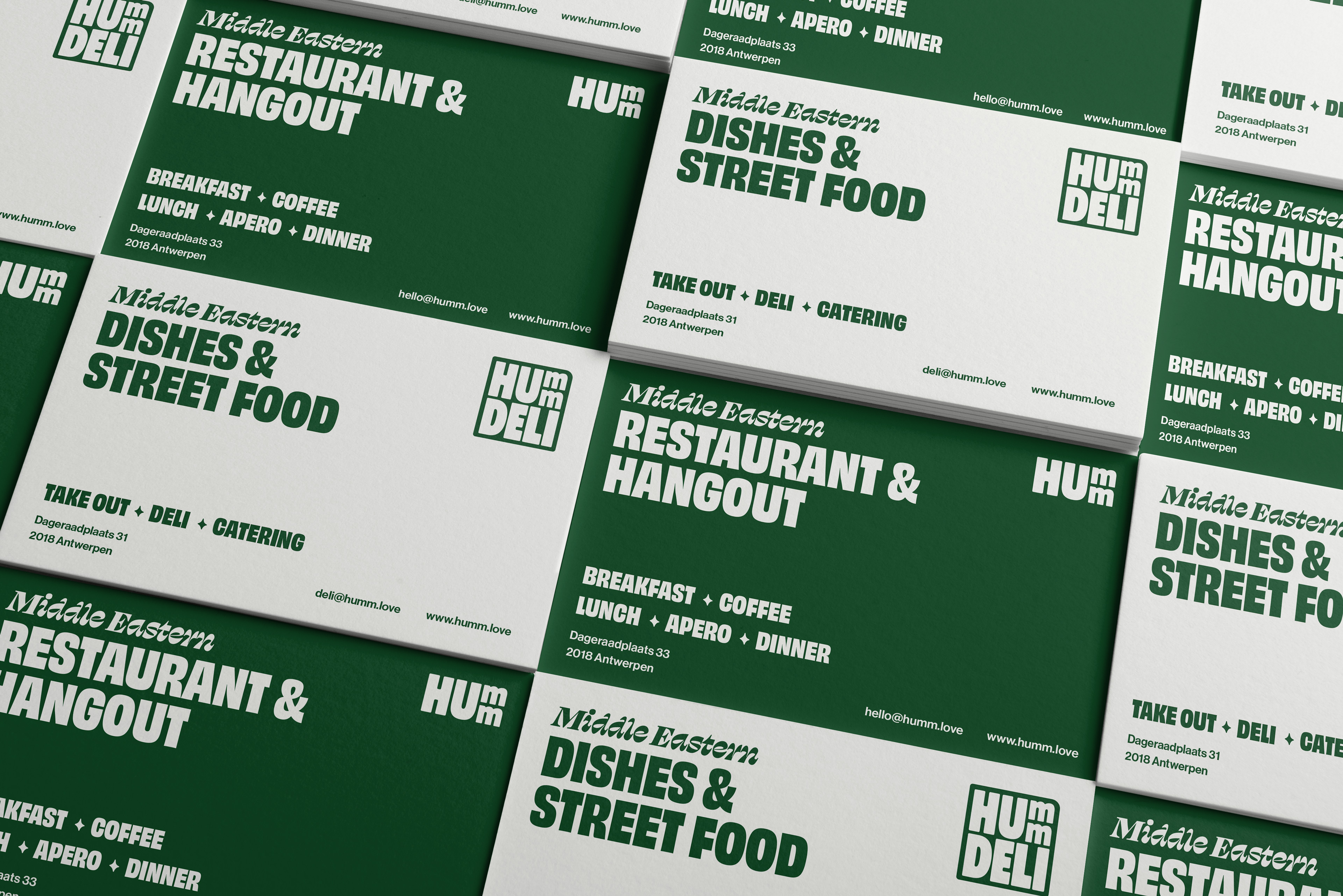 Visitekaartjes voor plant-based restaurant Humm