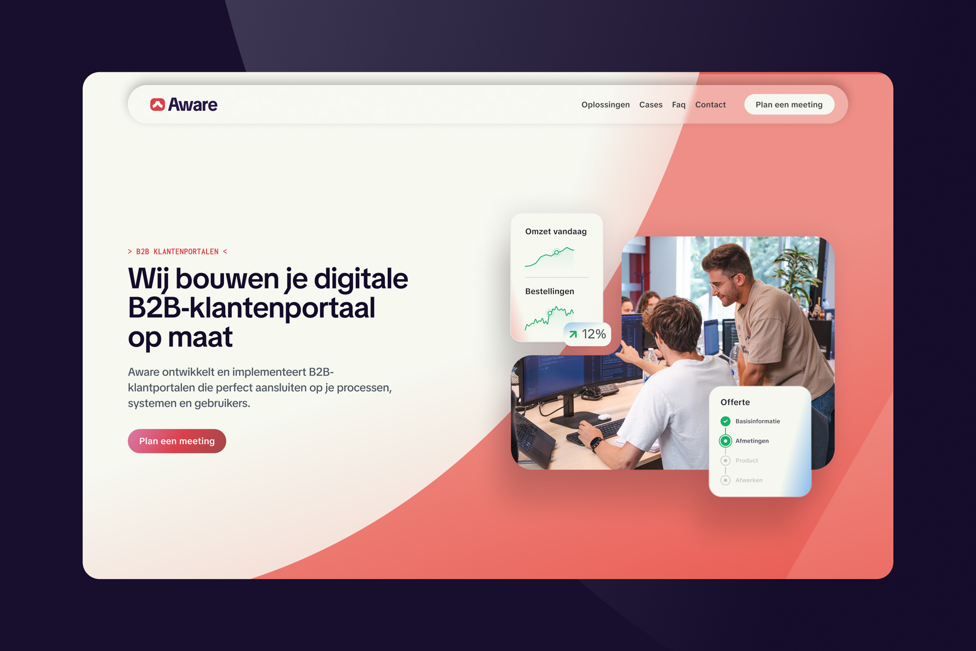 Webdesign voor digital agency Aware uit Gent