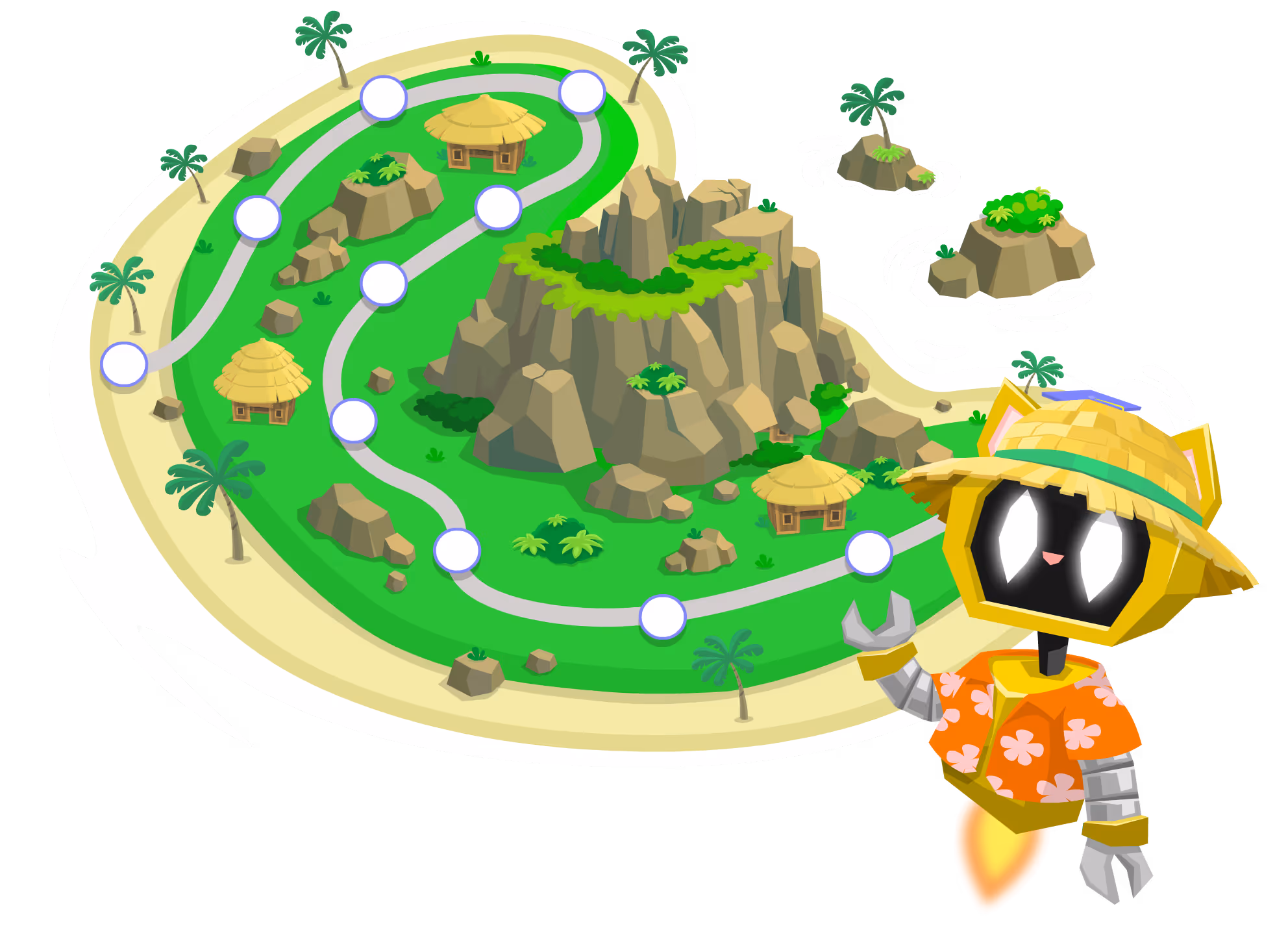 Level-Up Lagoon island map