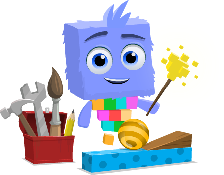Wizard character with magic wand