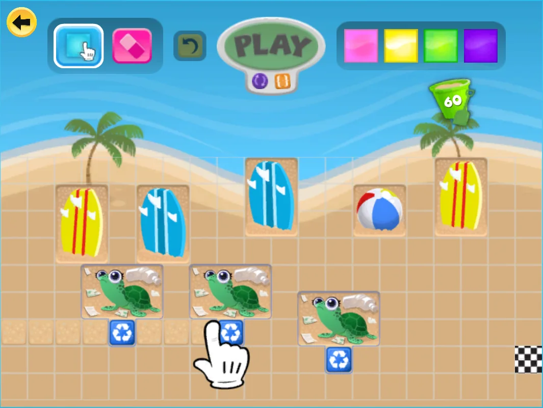 Beach Cleanup, an ocean conservation coding world