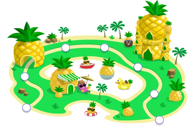 Pineapple Peak island map