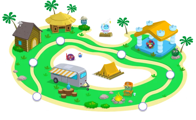 Camp Crater island map