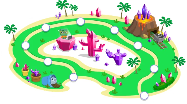 Crystal Craters island map