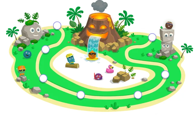 Totem Falls island map