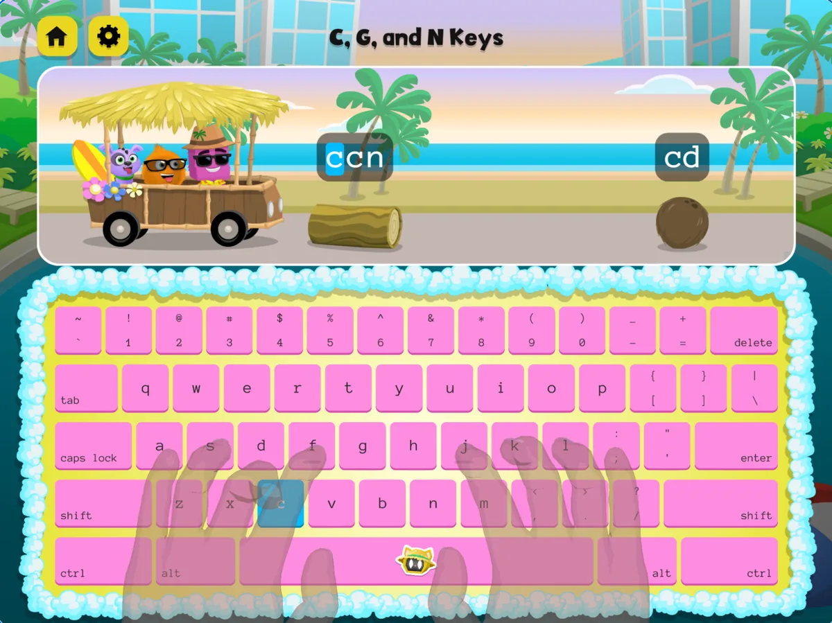 A Kodable Typing wrap-up screen