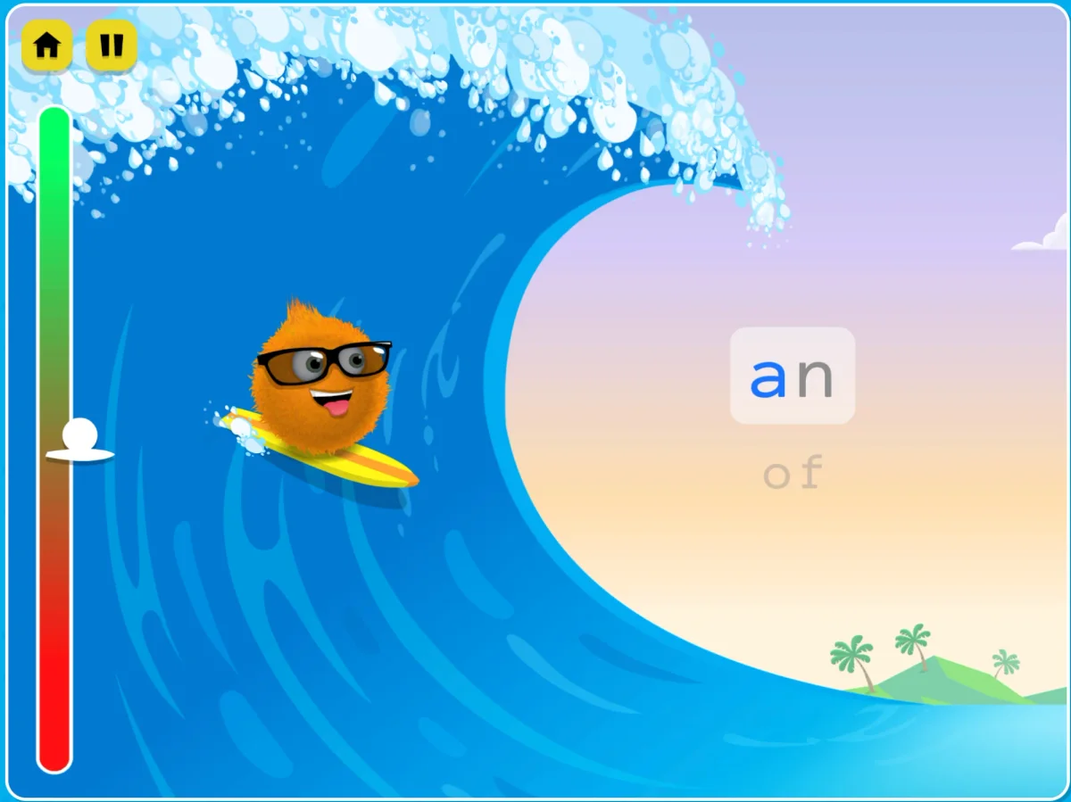 Wipeout! surfing typing game