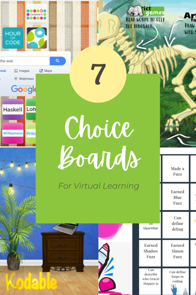 7 choice board examples for virtual learning