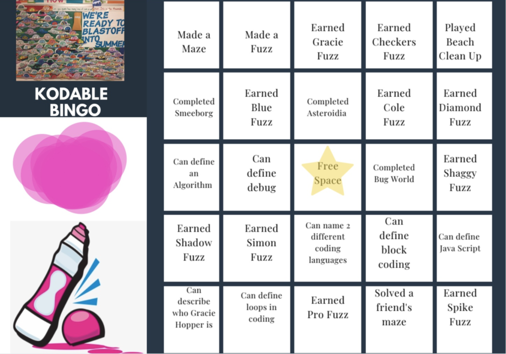 Bingo choice board example