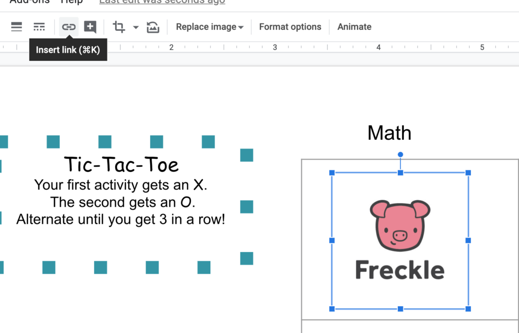 1st grade homework choice board