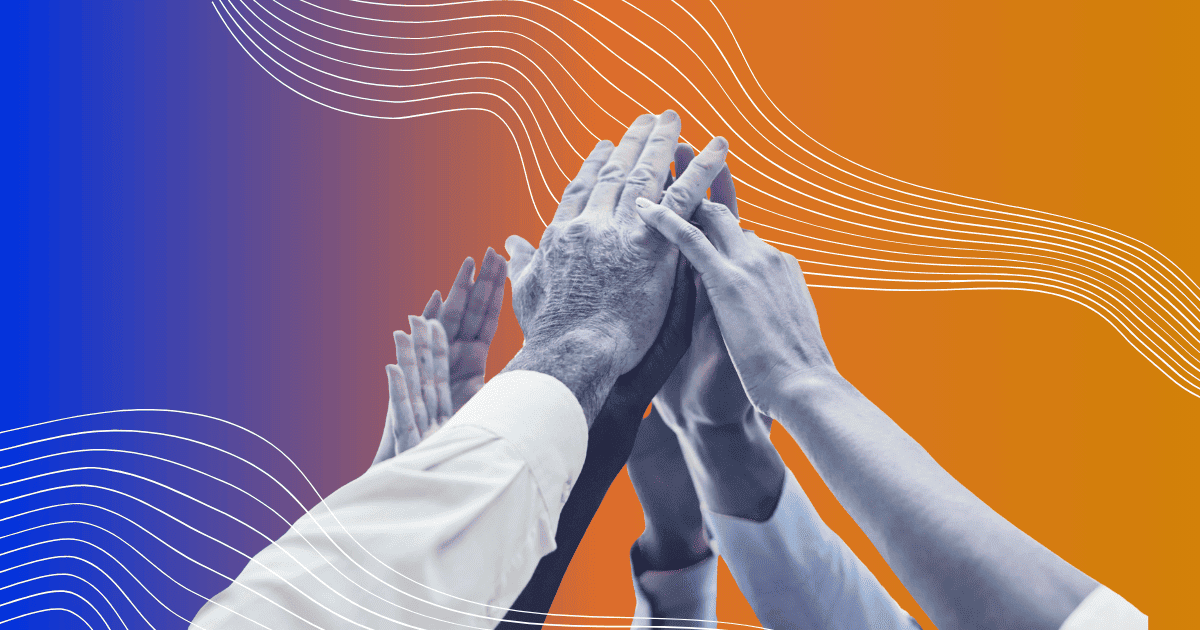 Asset Manager digital marketing professionals high five after successfully using the best marketing strategies for asset management firms.