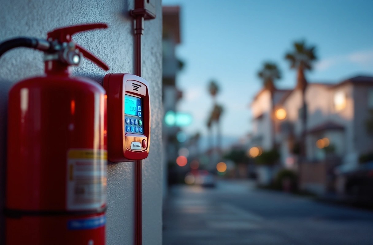 Professional image illustrating 2. Inspect and Maintain Fire Alarms and Extinguishers