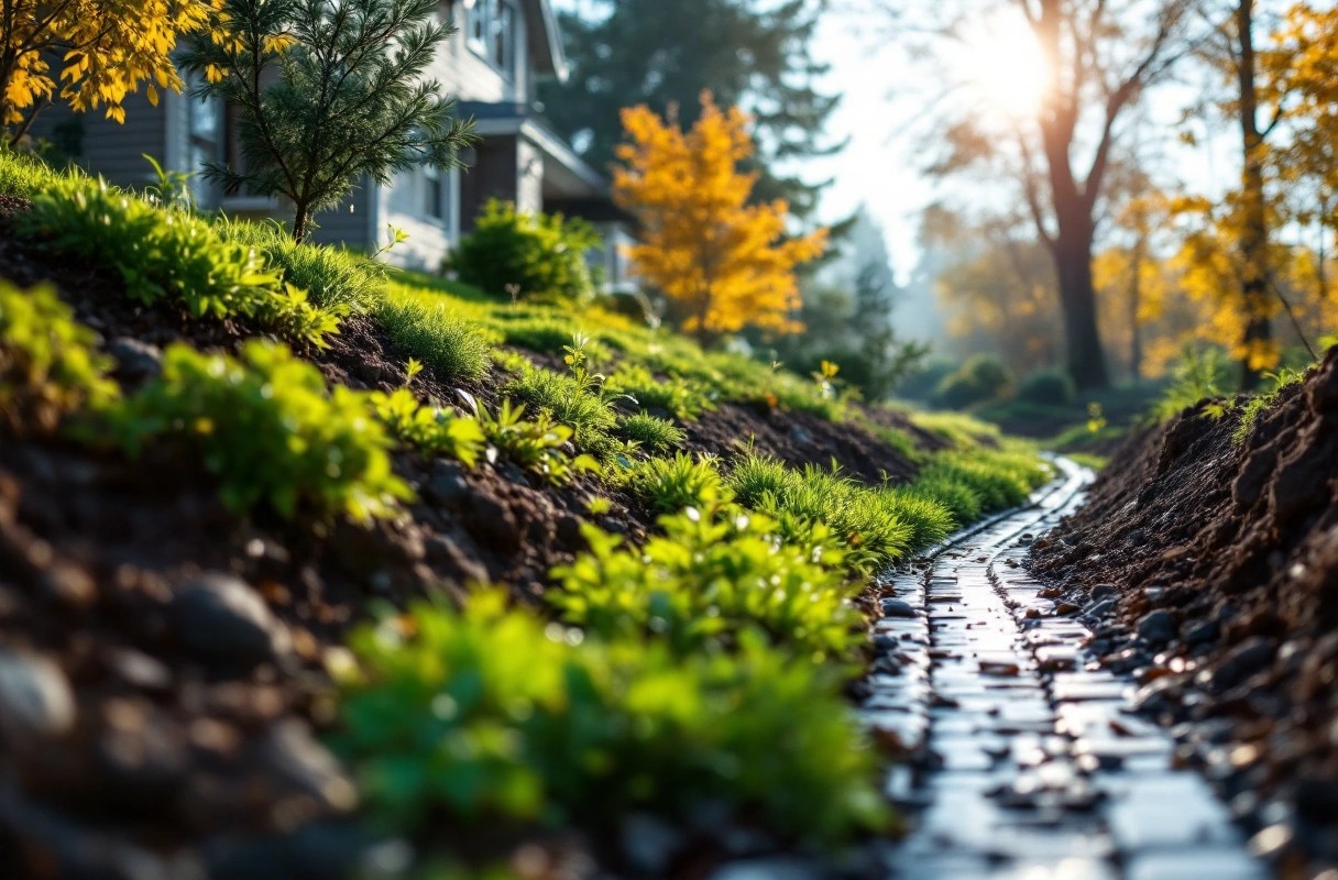 Professional image illustrating Effective Drainage Systems for Slopes