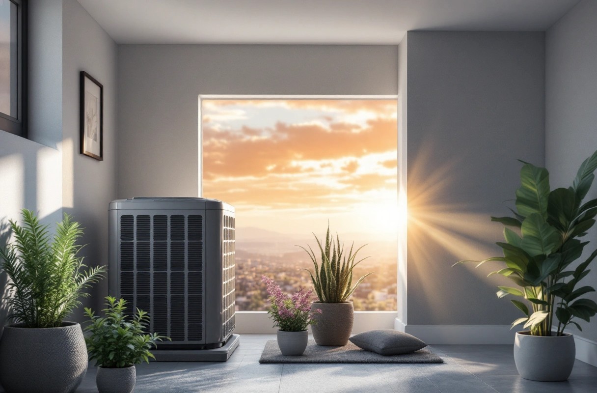 Professional image illustrating How Altitude Affects HVAC System Performance