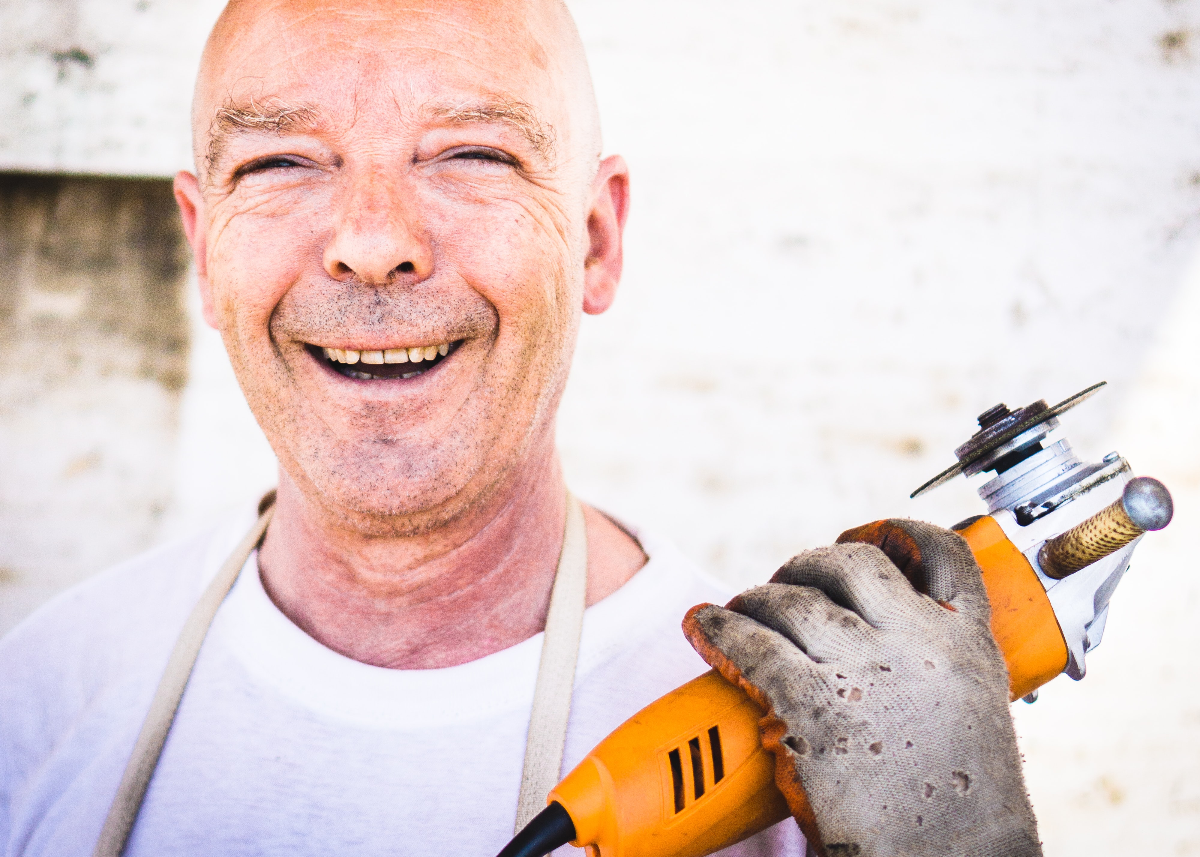 A maintenance specialist at work in a rental home