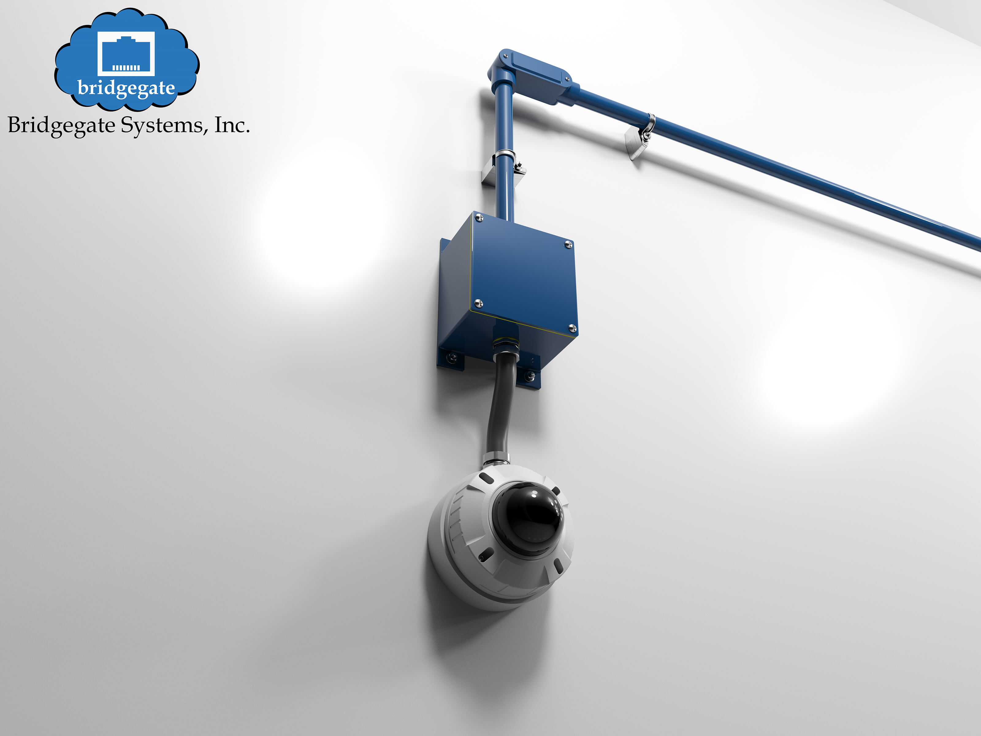 close up of security camera and containment box