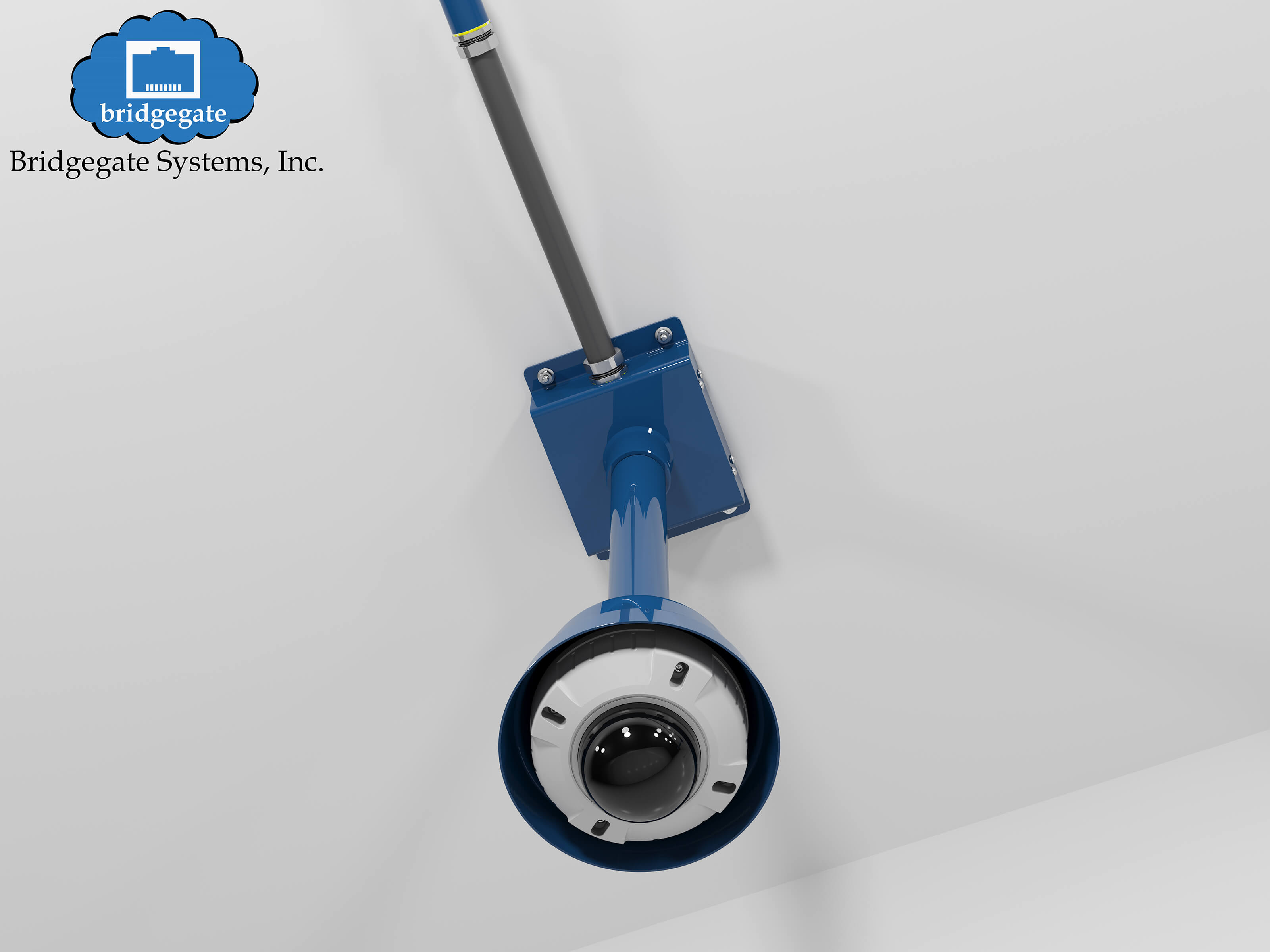 Close up of domed security camera