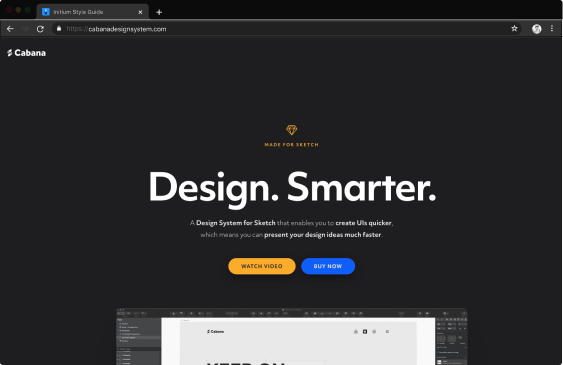Website preview for cabana design system.com