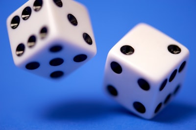 Dice being thrown.