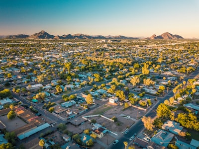 Pheonix arizona aerial view.