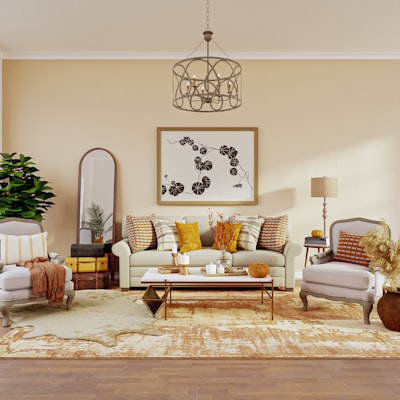Eclectic interior design.