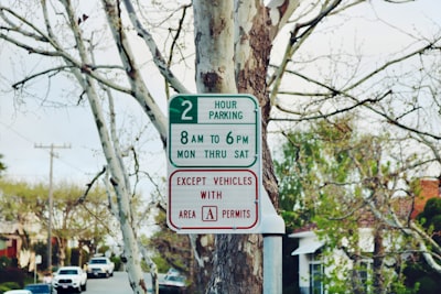 Zoning regulations on street signs.