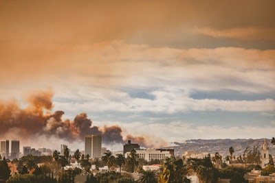 Skyline image of Palisades fire.