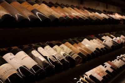 Selection of wines. 