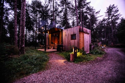 Glamping cabin.