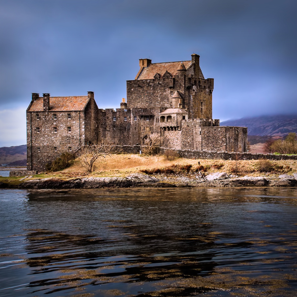 Eilean Donan Castle, Scotland water view.