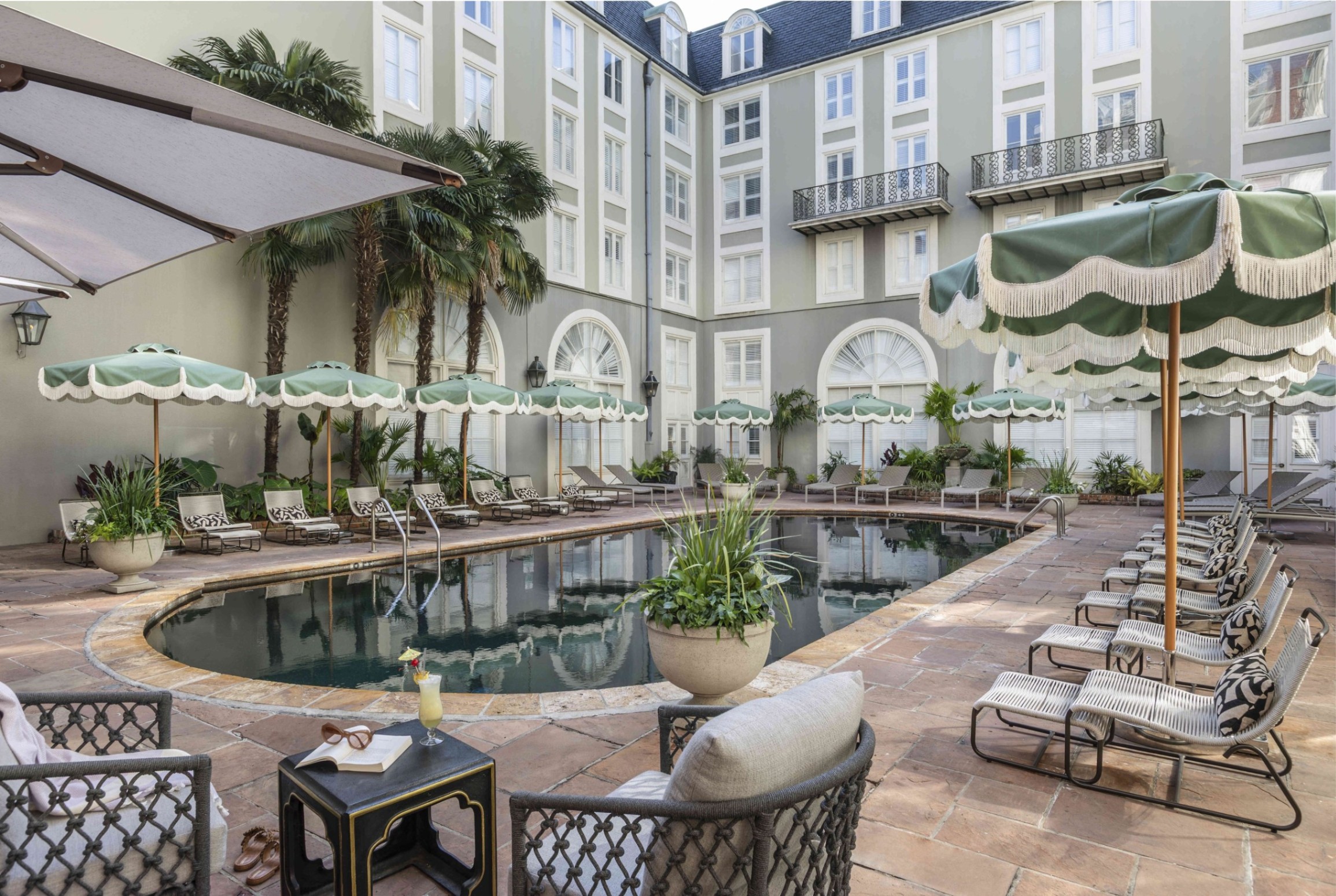 The Bourbon Orleans Hotel, New Orleans pool view.