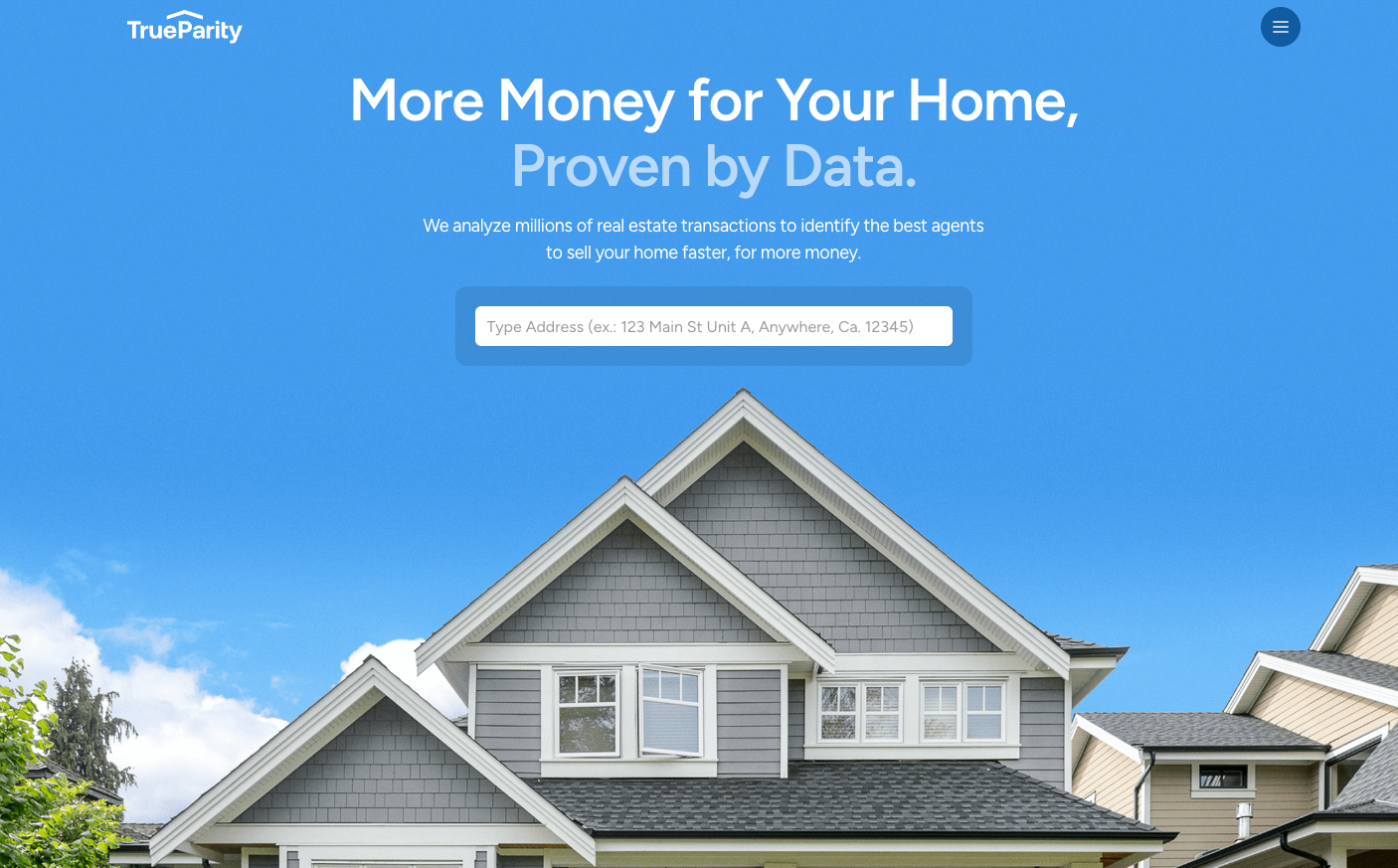 TrueParity vanity page.