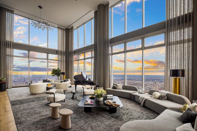 Interior of The Central Park Tower Penthouse, New York City.