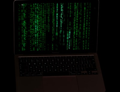 Cybersecurity breach on computer.