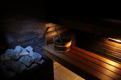 Hot stone sauna.