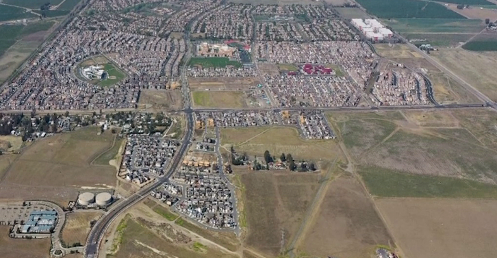 Mountain House CA aerial view.