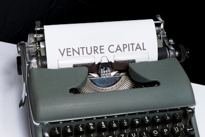 Venture capital in a type writer. 