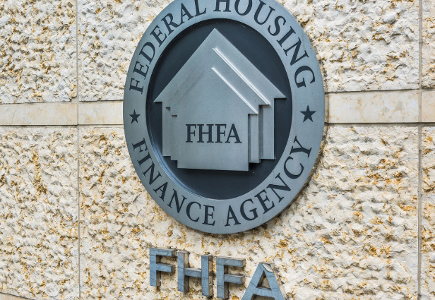 FHFA agency logo on a wall.