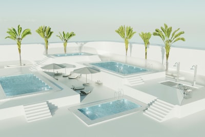 Fancy pool deck.
