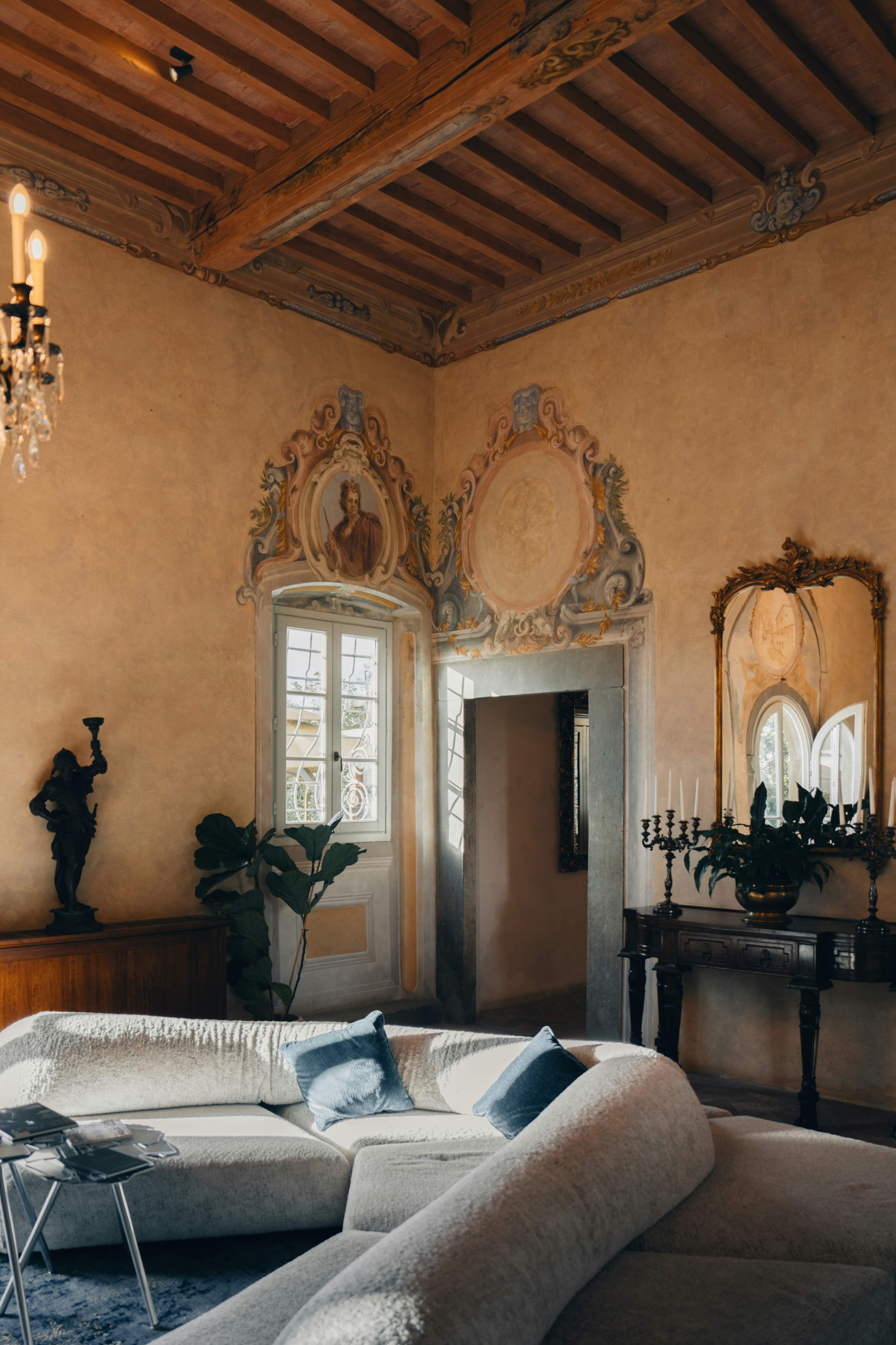 Tuscan style home interior.
