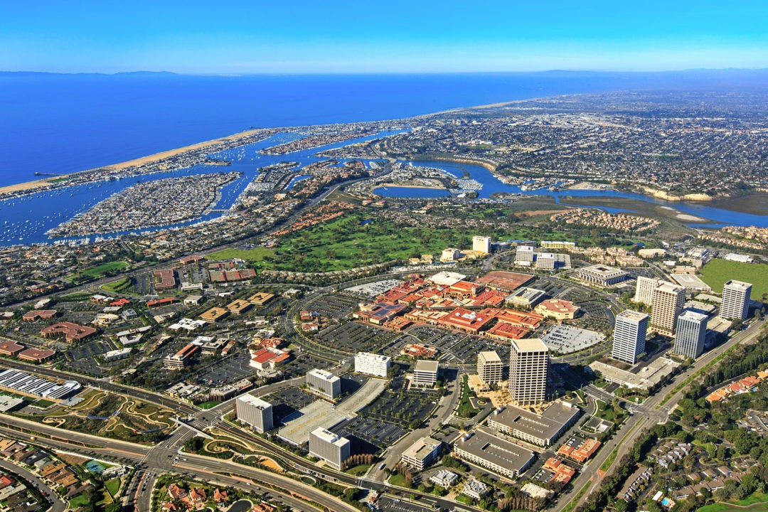 Irvine CA aerial view. 