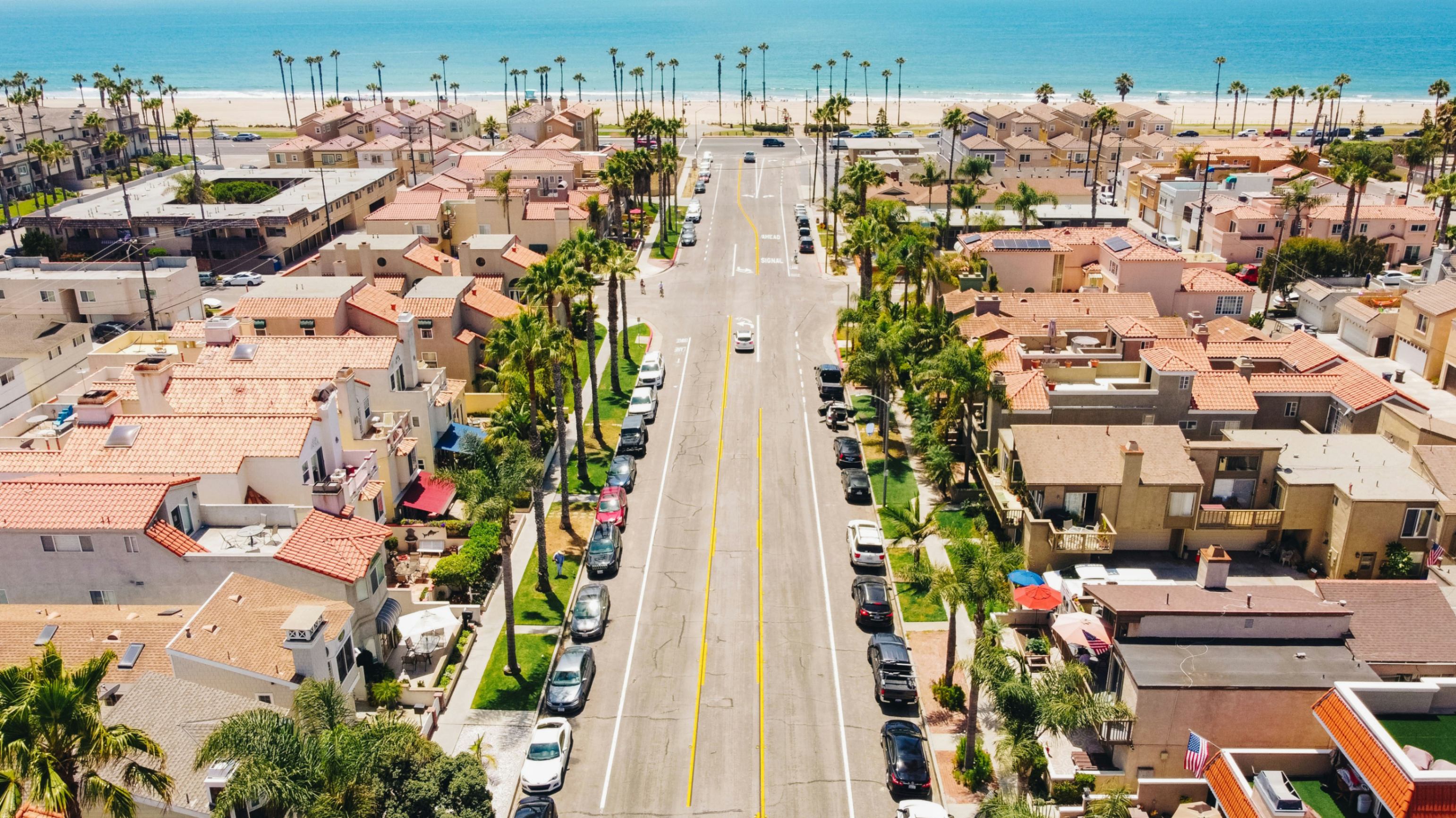 Huntington Beach CA street. 
