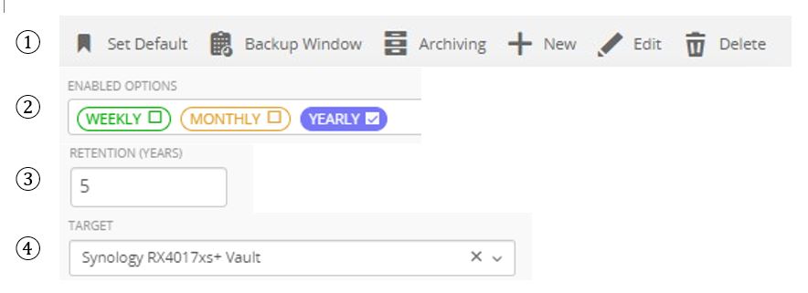 Showing how to use HYCU's Archiving Settings