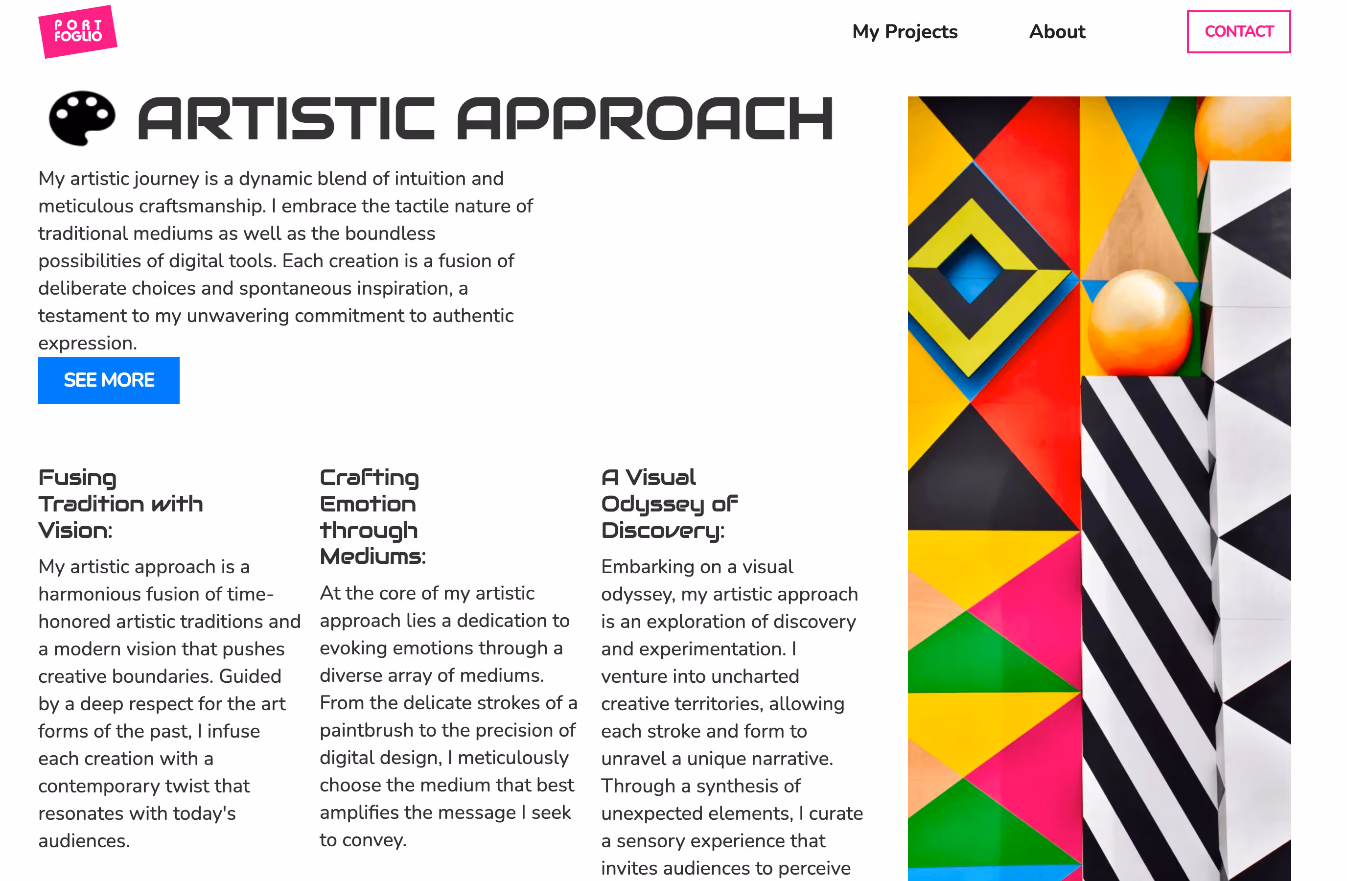 Portfoglio, portfolio website template preview