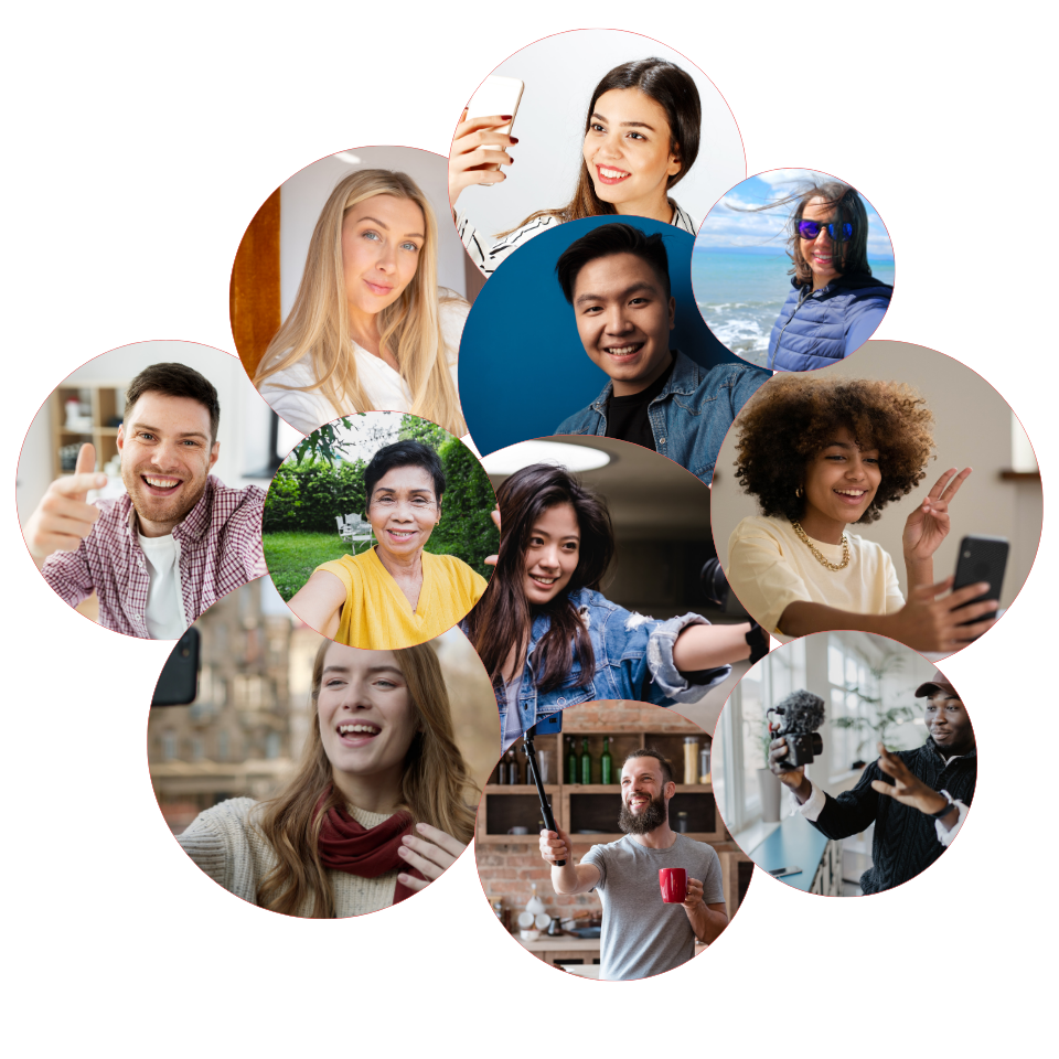 People recording a video moment